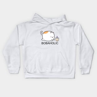 Chubby Bobaholic Cat! Kids Hoodie